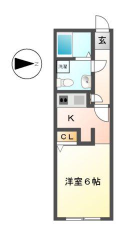 リアライズ名城公園(1K/1階)の間取り写真