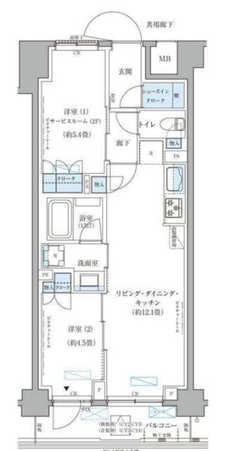 パークアクシス文京本郷(2LDK/5階)の間取り写真