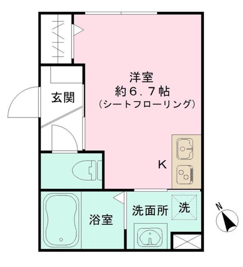 ベルガット早稲田(ワンルーム/1階)の間取り写真
