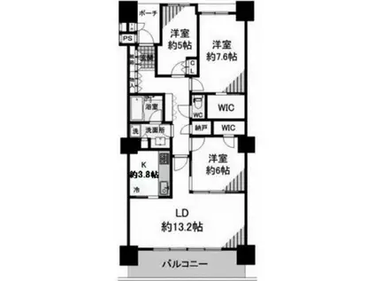 シティタワー品川(3LDK/13階)の間取り写真