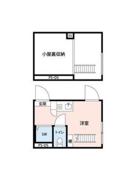 KULA不動前(ワンルーム/1階)の間取り写真
