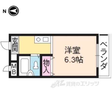 森マンションVII(1K/3階)の間取り写真