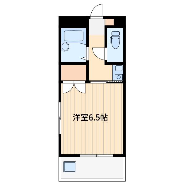 メゾンドレイ(1K/2階)の間取り写真