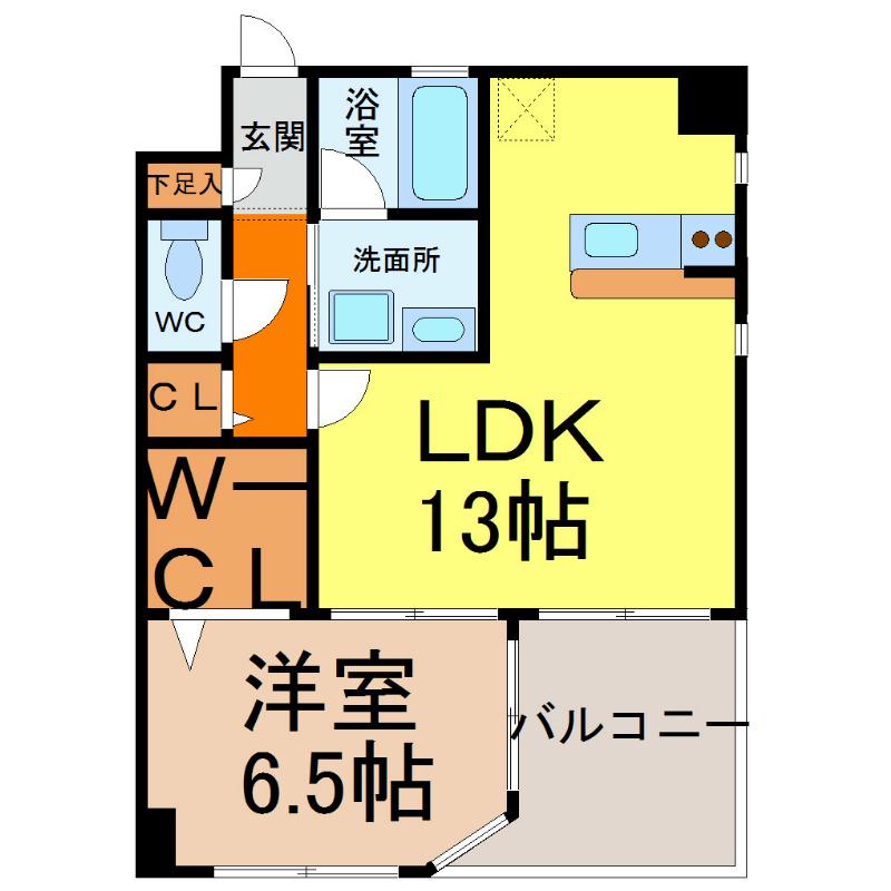 ESPOIRI(1LDK/5階)の間取り写真