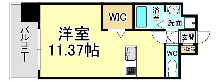 LEGEND113(ワンルーム/9階)の間取り写真