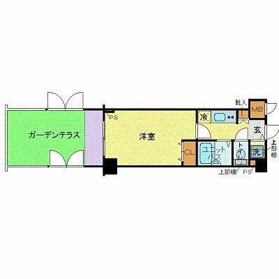 フェニックス江戸川橋(1K/1階)の間取り写真