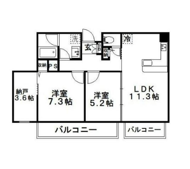 FULLAUZE(2SLDK/4階)の間取り写真