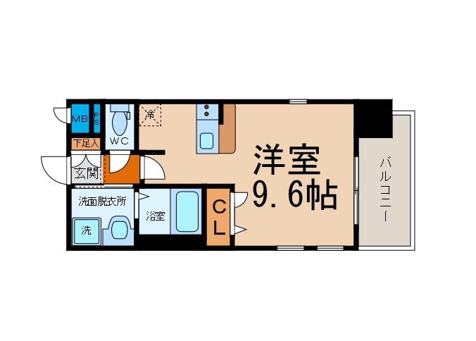 プレサンス久屋大通公園エアリー(ワンルーム/2階)の間取り写真