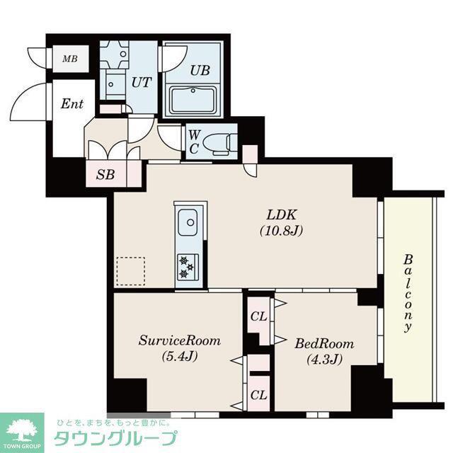 S-RESIDENCE押上EPURE(1SLDK/2階)の間取り写真