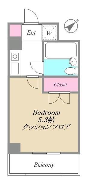 氷川台10フラッツ(1K/3階)の間取り写真