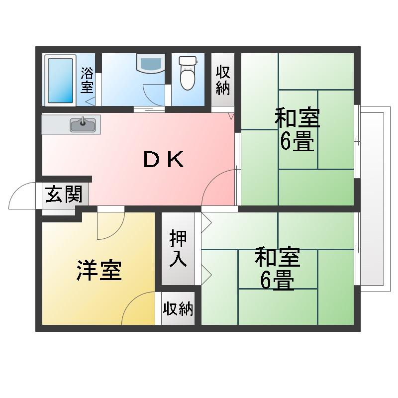 BLUMENGARTEN.C(3LDK/2階)の間取り写真