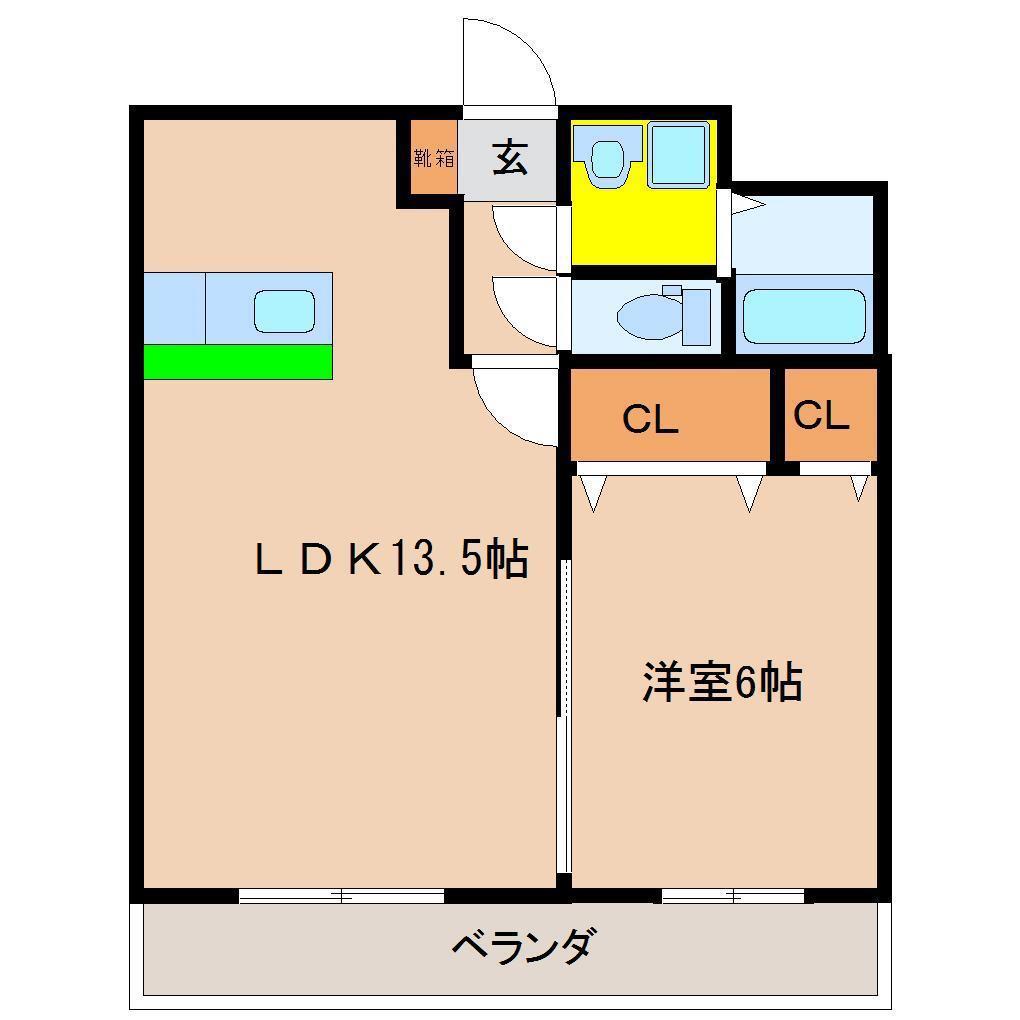 K・PLENDEUR(1LDK/4階)の間取り写真