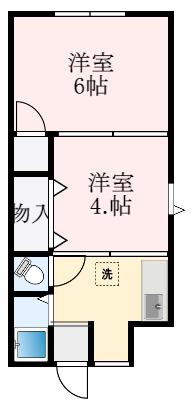 マンション北野田(2K/2階)の間取り写真