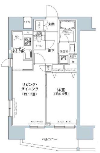 パークキューブ板橋本町(1LDK/14階)の間取り写真