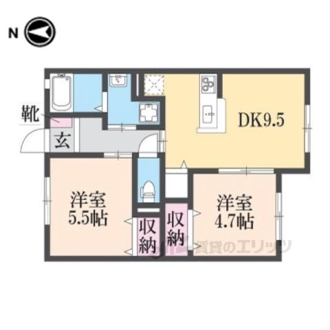 サンマルコ川西(2LDK/2階)の間取り写真