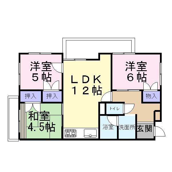 パロマ・アルディア(3LDK/3階)の間取り写真
