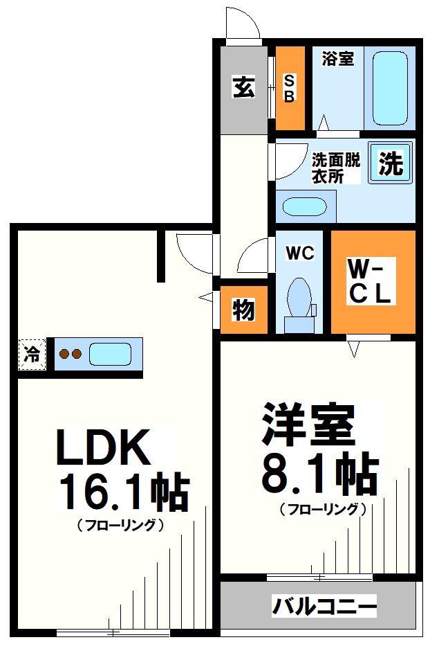 BEORC -ベオーク-(1LDK/3階)の間取り写真