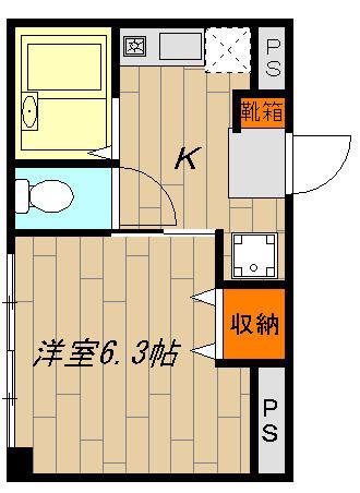 池袋アドレス(1K/2階)の間取り写真