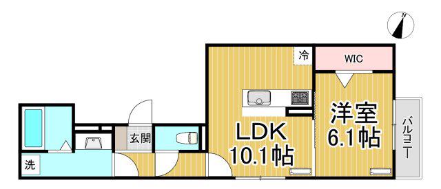 METEOR GRAND(1LDK/2階)の間取り写真