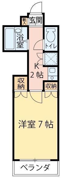 エトワール仙台第一(1K/1階)の間取り写真