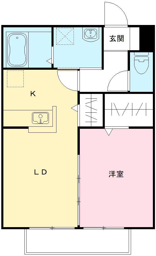 ファロワール アビタシオン(1LDK/1階)の間取り写真