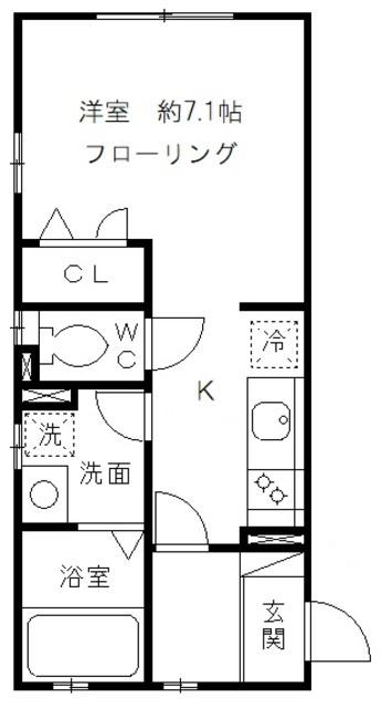 SKY TERRACE NISHIAZABU(1K/2階)の間取り写真