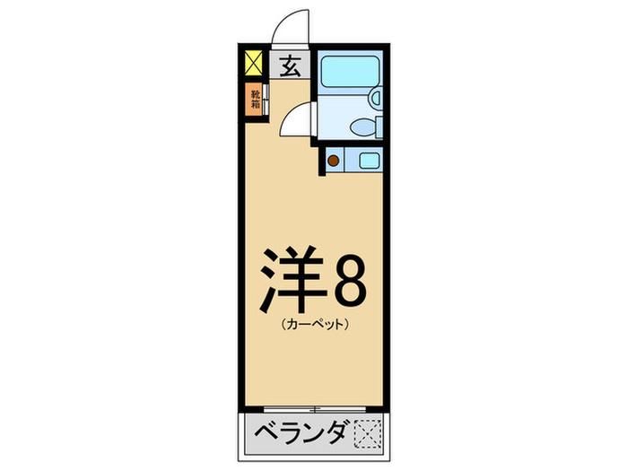 不二ハイツ(ワンルーム/1階)の間取り写真