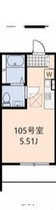 シティ湘南(ワンルーム/1階)の間取り写真
