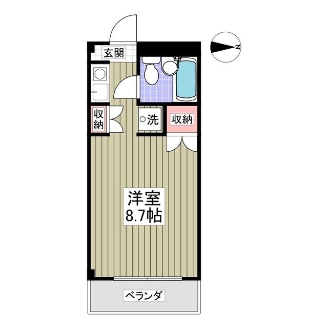 メゾンブランシュ三鷹新川(ワンルーム/3階)の間取り写真