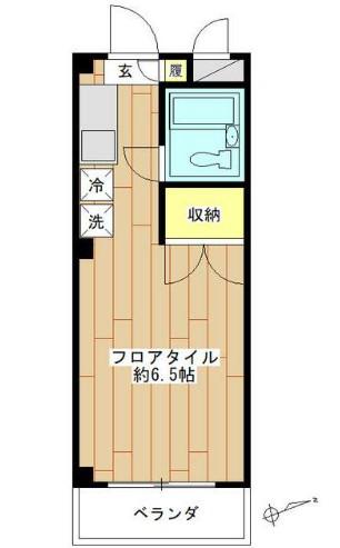 ホワイトコート(1K/3階)の間取り写真