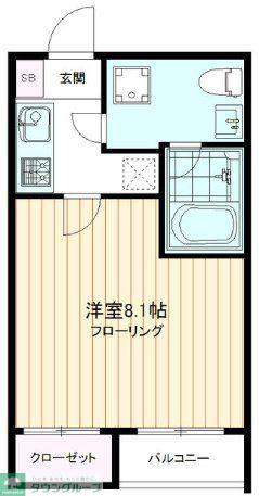 ノース APARTMENT(1K/3階)の間取り写真