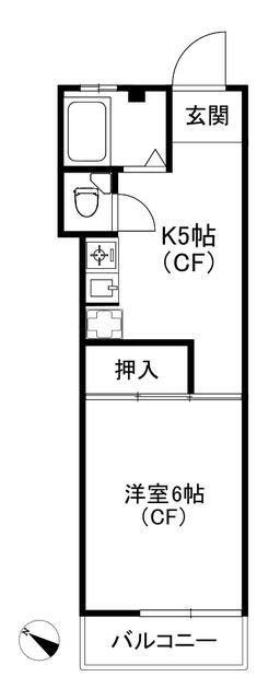 新清ビル(1K/4階)の間取り写真