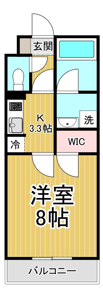 アレンズコート(1K/2階)の間取り写真