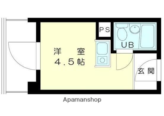 ロイヤル石川町(ワンルーム/6階)の間取り写真