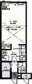 マンションプレシャス(ワンルーム/1階)の間取り写真