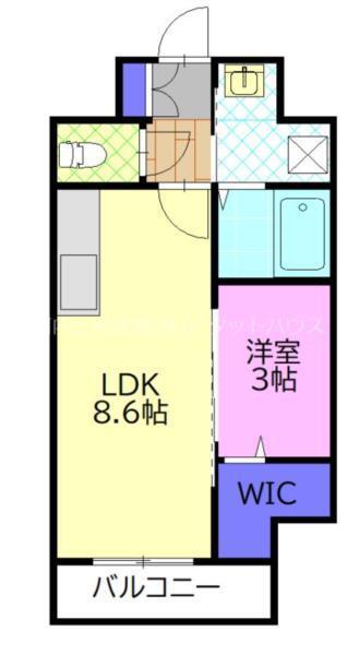 IRMS Ⅲ(1LDK/7階)の間取り写真
