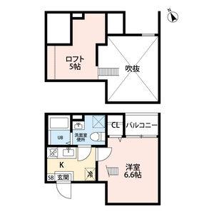 ヒラソル守山(1K/1階)の間取り写真