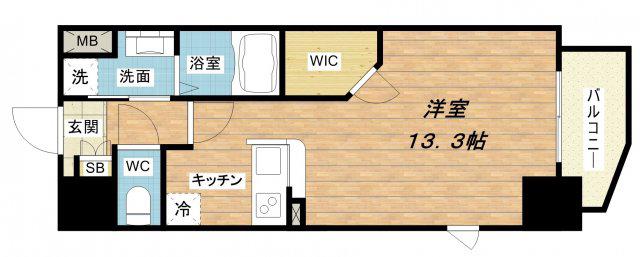 LA DOUCEUR梅田ウエスト(1K/8階)の間取り写真
