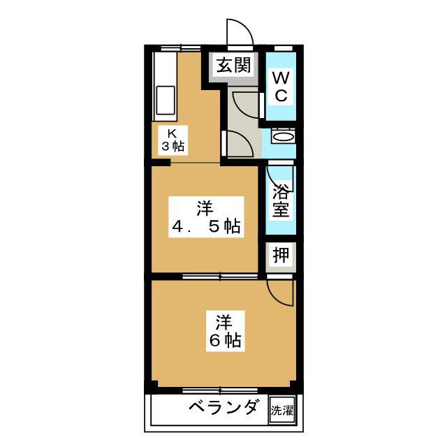 レジデンス大島(1DK/1階)の間取り写真