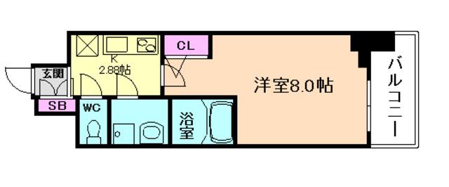 アルグラッド梅田ウエスト(1K/5階)の間取り写真