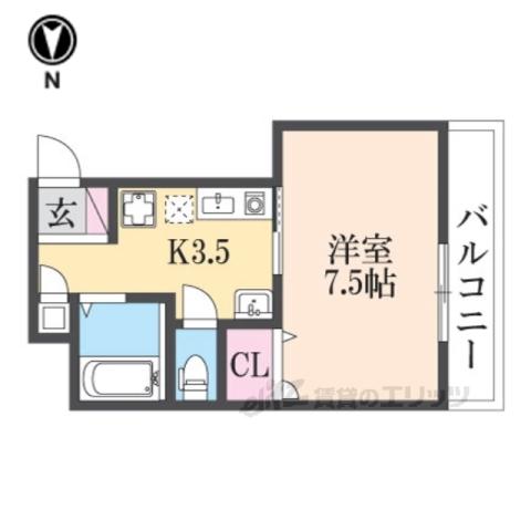 エールとよおかビル(1K/3階)の間取り写真