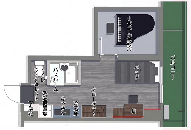 DECO HOUSE 神戸女子学生会館(1DK/9階)の間取り写真