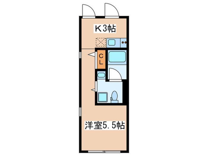 FARE経堂II(ワンルーム/3階)の間取り写真
