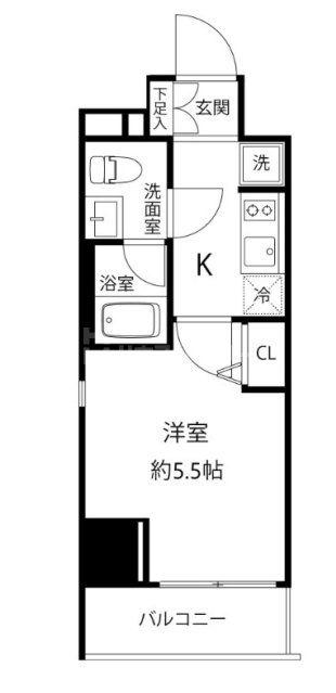 T S GARDEN東池袋(ワンルーム/6階)の間取り写真