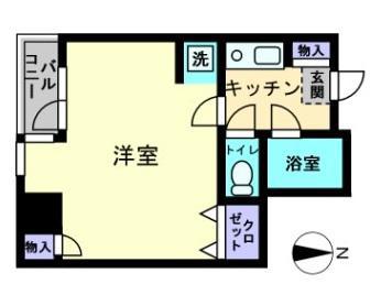 アーバン錦町(1K/5階)の間取り写真
