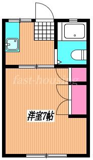 アサヒハイツ(1K/1階)の間取り写真