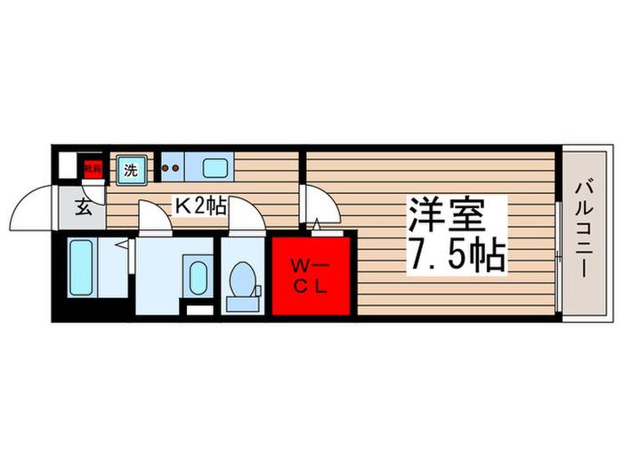 グレイス南行徳(1K/1階)の間取り写真