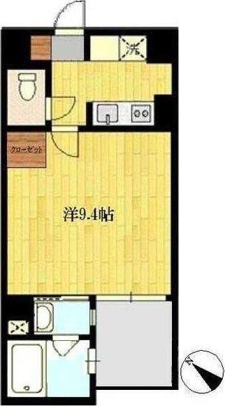 エスポワール本八幡(1K/4階)の間取り写真