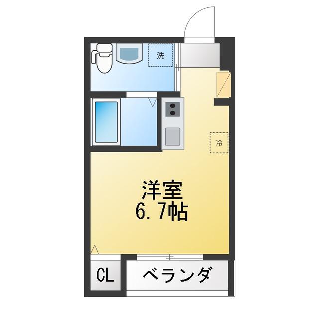 荒川区西日暮里2丁目 計画(ワンルーム/3階)の間取り写真