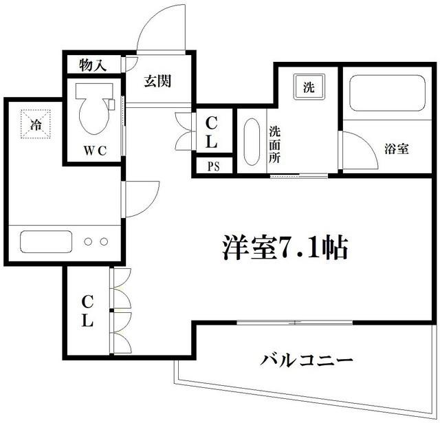 リーガル四ツ橋筋(1K/8階)の間取り写真